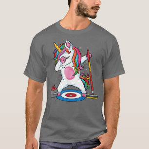 Camiseta Magical Dabbing unicorn curling Player ice Sports