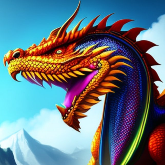 Camiseta Magical Dragon Head Face T-Shirt  (Subido por el creador)