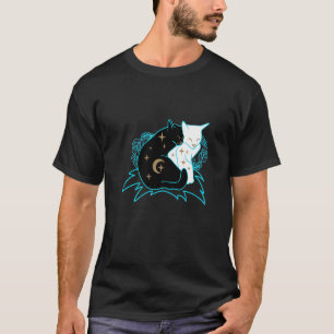 Camiseta Magical Pareja De Gato Místico Yin Yang Decoración