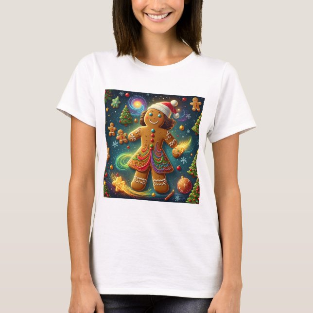 Camiseta Magical Rainbow Gingerbread Cookie Christmas (Anverso)