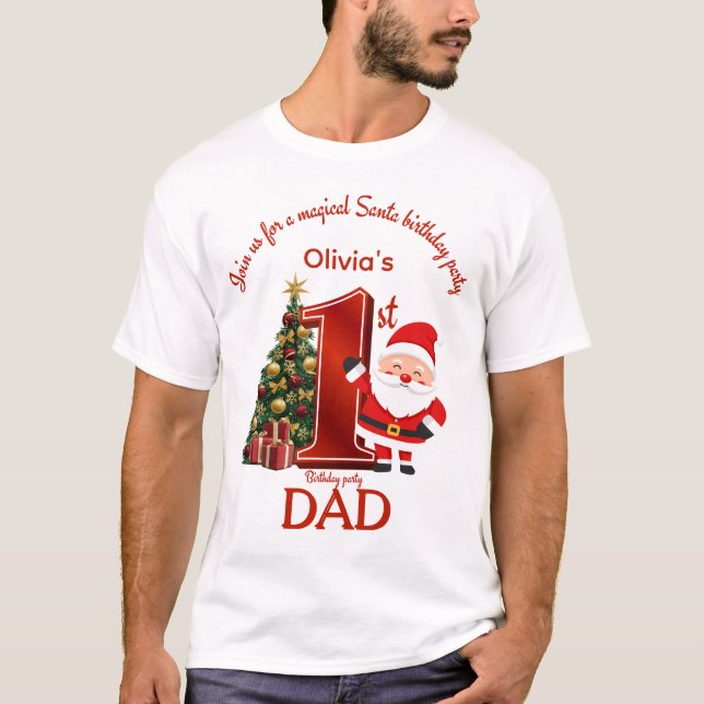 Camiseta Magical Santa Birthday Design for Kids (Anverso)