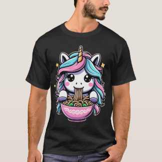 Camiseta Magical Unicornio disfrutando el Ramen: Agradable 