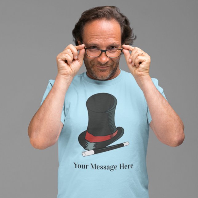 Camiseta Magicians Hat and Magic Wand Personalized (Subido por el creador)