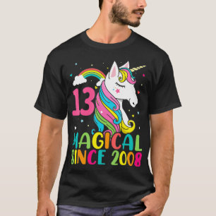Camiseta Magico desde 2008 13º cumpleaños Chica unicornio 1