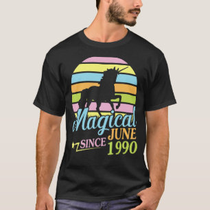 Camiseta Magico desde junio de 1990 Feliz cumpleaños Unicor