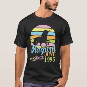 Camiseta Magico desde junio de 1995 Feliz cumpleaños Unicor