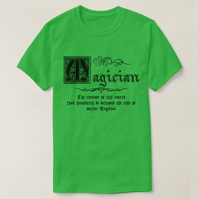 Camiseta Magismo medieval (Diseño del anverso)