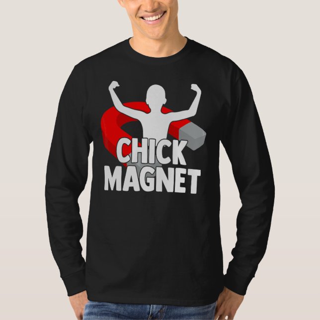 Camiseta Magnate Chick Hombres Atractivo Cuerpo (Anverso)