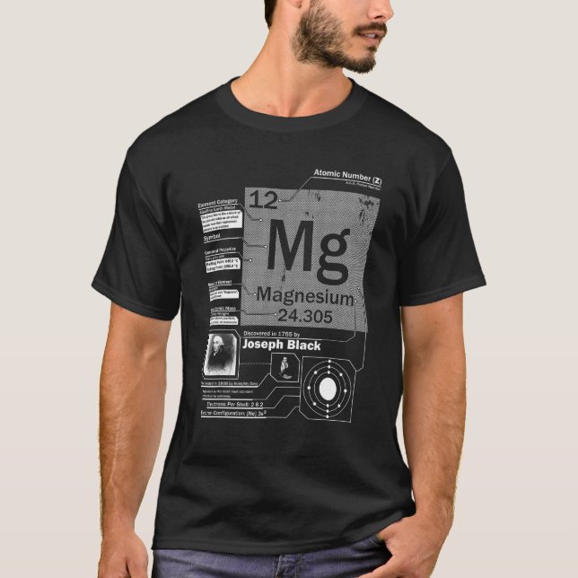 Camiseta Magnesio Mg Elemento Atómico Número 12 Ciencia T S (Anverso)