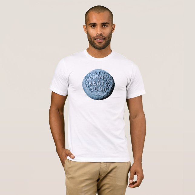Camiseta magnética de la luna MST3K (blanco) (Anverso completo)