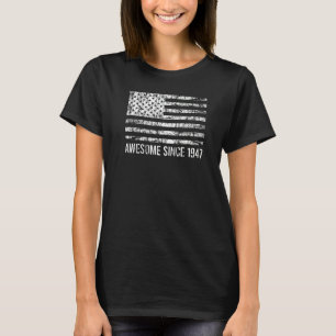 Camiseta Magnífica Bandera De Ee.Uu. De 75 Años Desde 1947