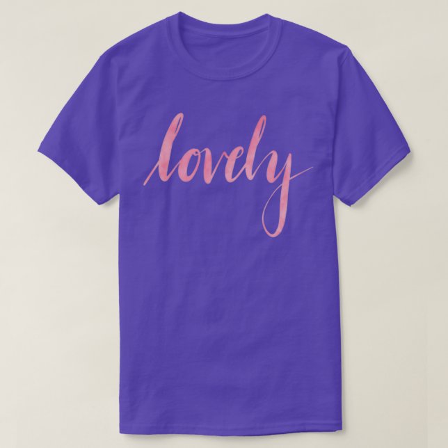 Camiseta Magnífica caligrafía en nube rosa (Diseño del anverso)