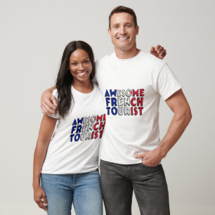 Camiseta Magnífica e impresionante bandera turística france
