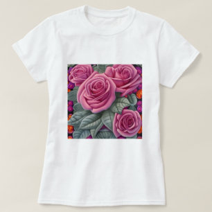 Camiseta Magnífica impresión rosa rosada del pastel victori
