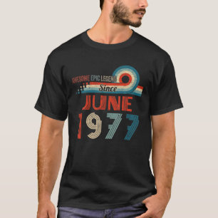 Camiseta Magnífica Leyenda Épica Desde Junio De 1977 45º Cu