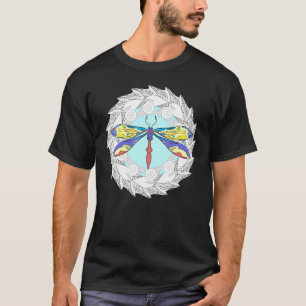 Camiseta Magnífica libélula colorida Mandala 1