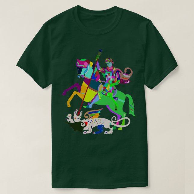 Camiseta Magnífica Obra Artística Del Caballero En Un Acero (Diseño del anverso)