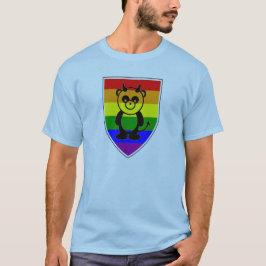 Camiseta Magnífica panda gay oso en bandera arco iris