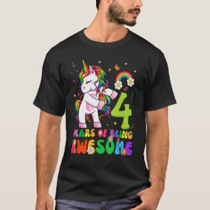 Camiseta Magnífica princesa Unicornio Cumpleaños Chica de 4