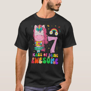 Camiseta Magnífica princesa Unicornio Cumpleaños Chica de 7