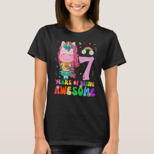 Camiseta Magnífica princesa Unicornio Cumpleaños Chica de 7