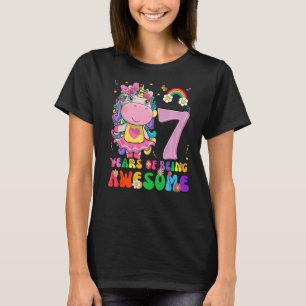 Camiseta Magnífica princesa Unicornio Cumpleaños Chica de 7