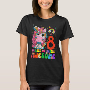 Camiseta Magnífica princesa Unicornio Cumpleaños Chica de 8