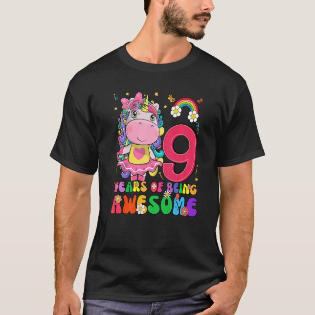 Camiseta Magnífica princesa Unicornio Cumpleaños Chica de 8 (Anverso)
