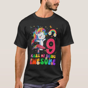 Camiseta Magnífica princesa Unicornio Cumpleaños Chica de 9
