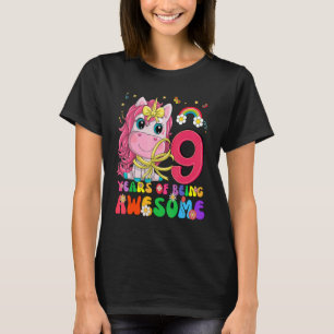 Camiseta Magnífica princesa Unicornio Cumpleaños Chica de 9