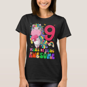 Camiseta Magnífica princesa Unicornio Cumpleaños Chica de 9