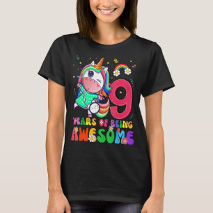 Camiseta Magnífica princesa Unicornio Cumpleaños Chica de 9