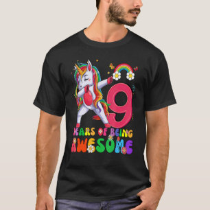 Camiseta Magnífica princesa Unicornio Cumpleaños Chica de 9