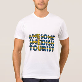 Camiseta Magnífica tipografía de bandera turística sueca