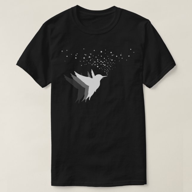 Camiseta Magníficas Estrellas de Beber de Aves Blancas Humm (Diseño del anverso)