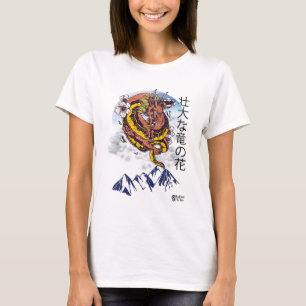 Camiseta Magníficas hembras de flores dragón blancas