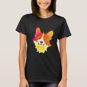 Camiseta Magníficas Splash Art Corgi Colorous Cute Corgis W