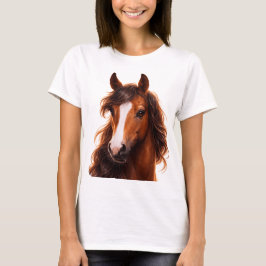 Camiseta Magnificent, Brown horse with white blaze