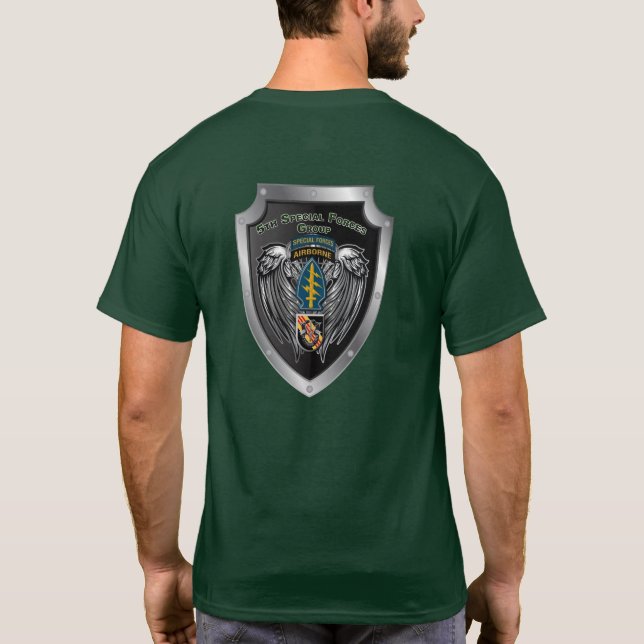 Camiseta Magnífico 5º Grupo de Fuerzas Especiales (Airborne (Reverso)