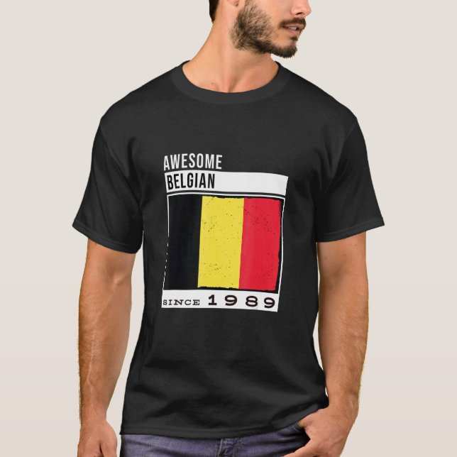 Camiseta Magnífico belga desde 1989 33° cumpleaños de Bélgi (Anverso)