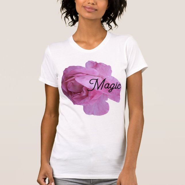 Camiseta Magnífico bonito rosa rosa mágico elegante (Anverso)