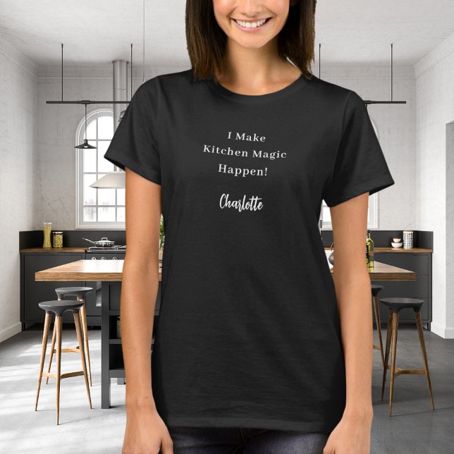 Camiseta Magnífico chef de cocina blanca y negra (Subido por el creador)