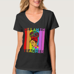 Camiseta Magnífico Chica Negro Magic Melanin Poppin School 