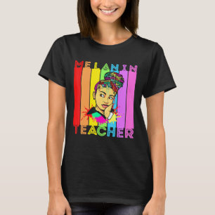 Camiseta Magnífico Chica Negro Magic Melanin Poppin School 