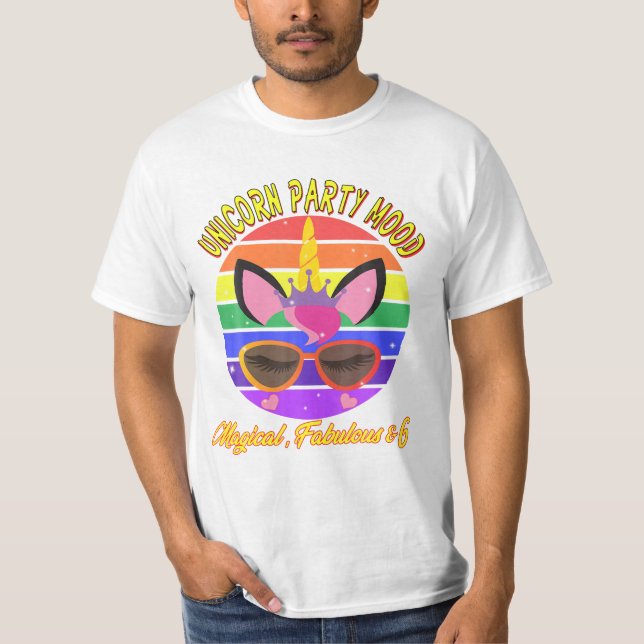 Camiseta Magnífico de humor Fiesta de unicornio (Anverso)