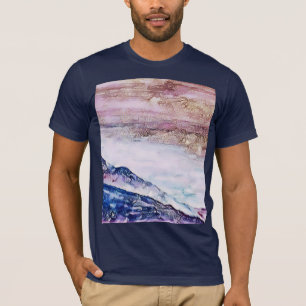 Camiseta Magnífico paisaje matutino de las montañas Skyscap