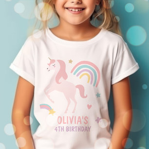 Camiseta Magnífico Pastel Unicornio Fiesta de Cumpleaños de