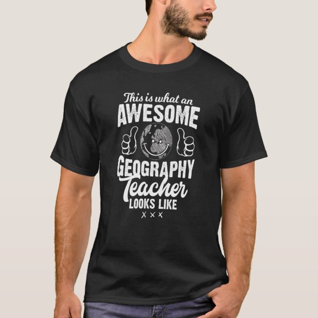 Camiseta Magnífico profesor de geografía (Anverso)