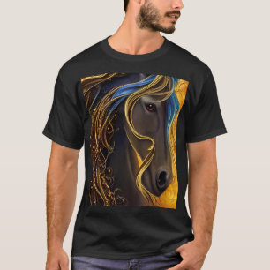 Camiseta Magnífico tríptico oscuro de caballos