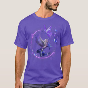 Camiseta Magnífico unicornio Pegasus Purple 